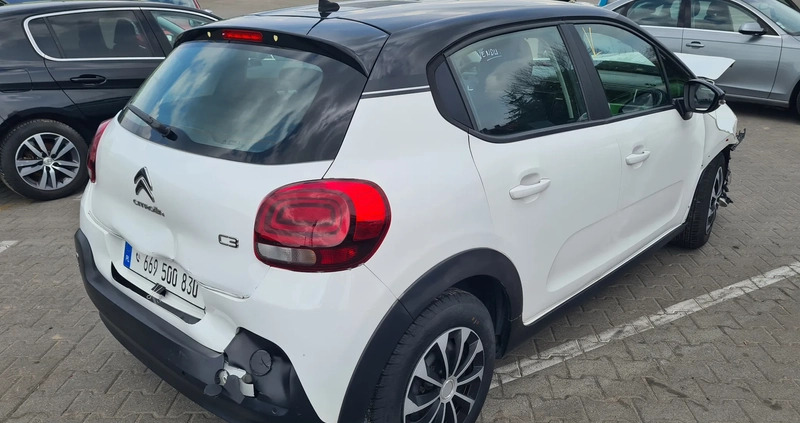 Citroen C3 cena 22000 przebieg: 79765, rok produkcji 2018 z Chrzanów małe 67